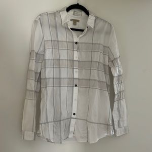 Burberry Brit - cotton button up plaid shirt. Size L
